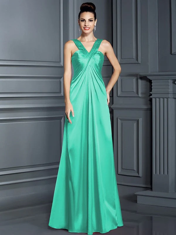 Charming Straps Sleeveless Long Bridesmaid Dresses - Image 15