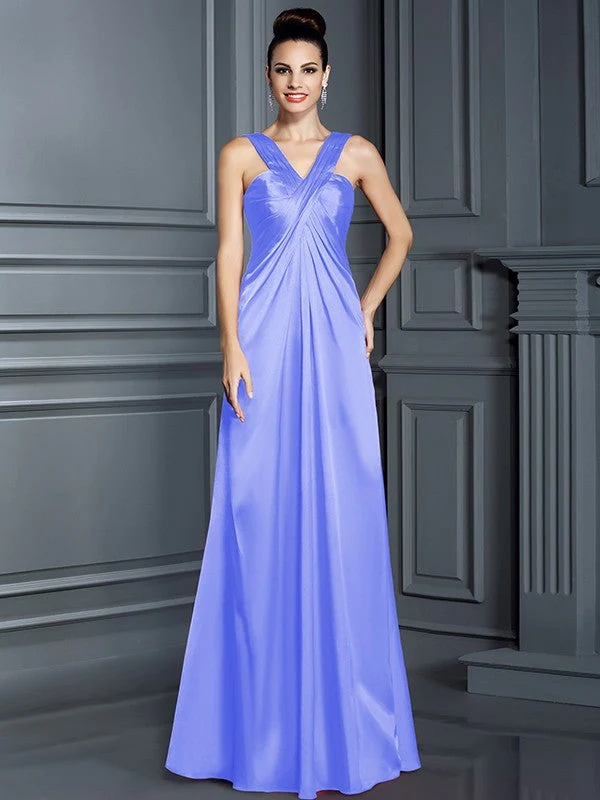 Charming Straps Sleeveless Long Bridesmaid Dresses - Image 17