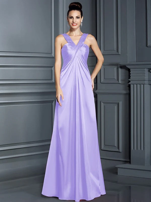 Charming Straps Sleeveless Long Bridesmaid Dresses - Image 18
