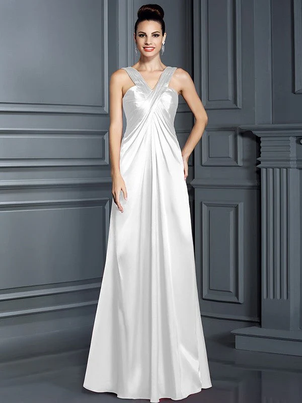 Charming Straps Sleeveless Long Bridesmaid Dresses - Image 19