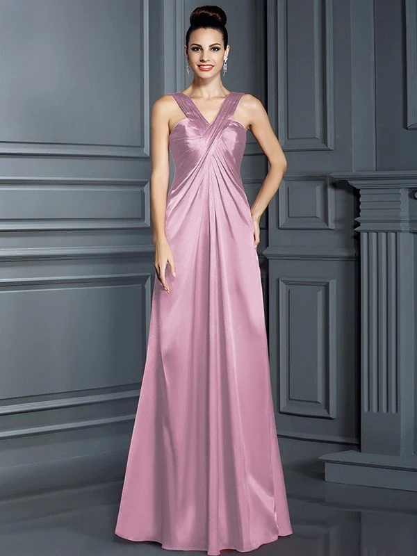 Charming Straps Sleeveless Long Bridesmaid Dresses - Image 21