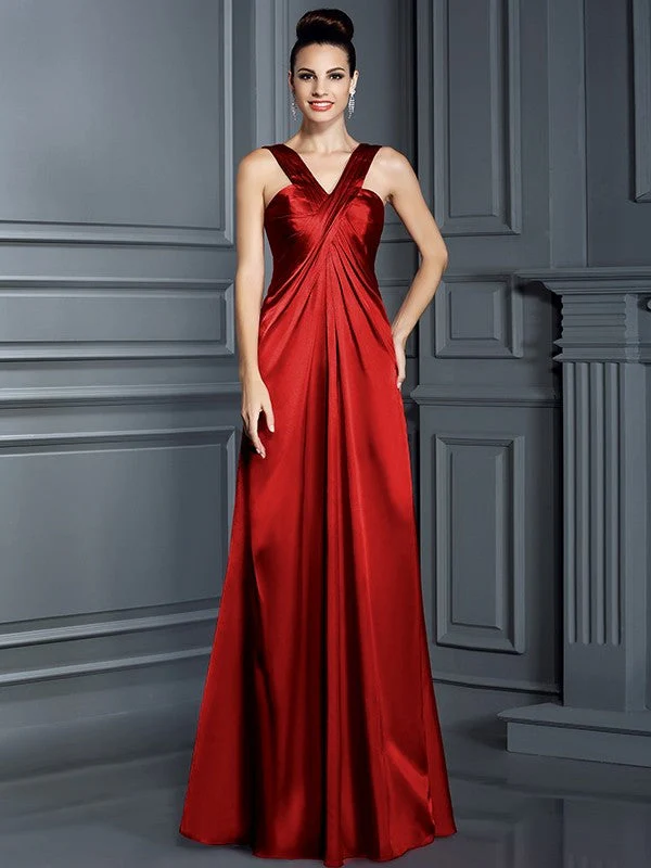 Charming Straps Sleeveless Long Bridesmaid Dresses - Image 22