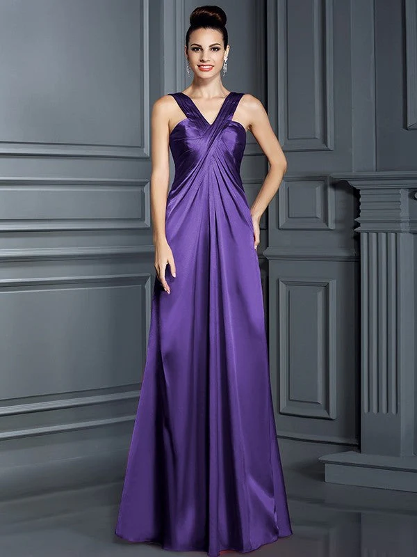 Charming Straps Sleeveless Long Bridesmaid Dresses - Image 24