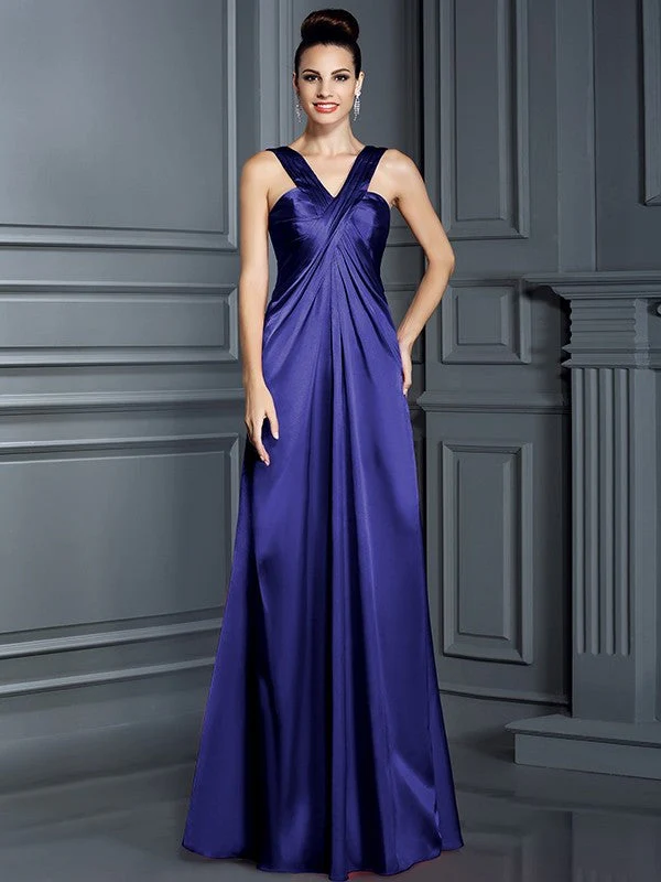 Charming Straps Sleeveless Long Bridesmaid Dresses - Image 25