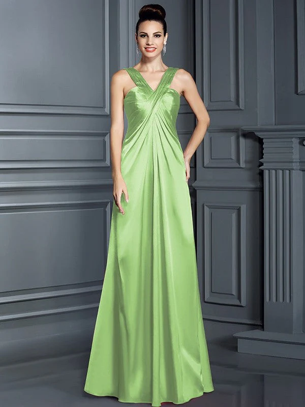 Charming Straps Sleeveless Long Bridesmaid Dresses - Image 26