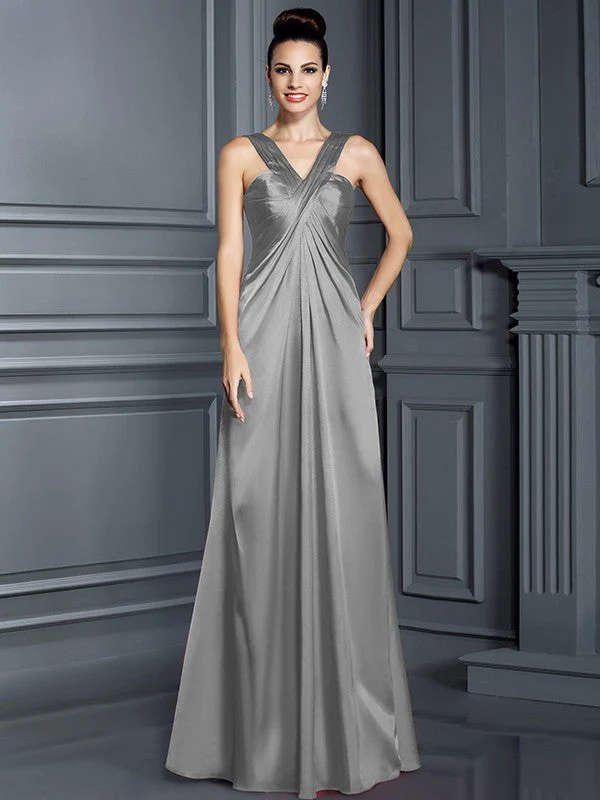 Charming Straps Sleeveless Long Bridesmaid Dresses - Image 27