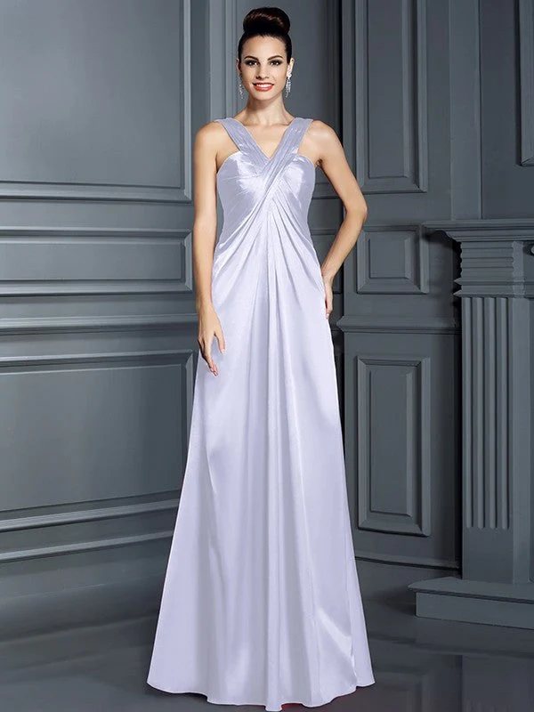 Charming Straps Sleeveless Long Bridesmaid Dresses - Image 28
