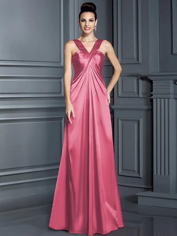 Charming Straps Sleeveless Long Bridesmaid Dresses - Image 29