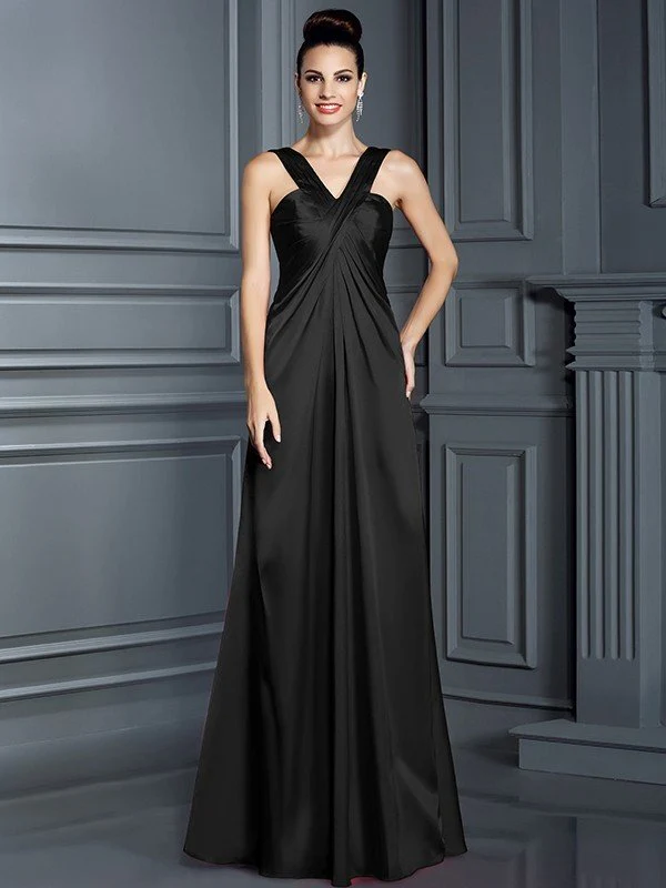 Charming Straps Sleeveless Long Bridesmaid Dresses - Image 3