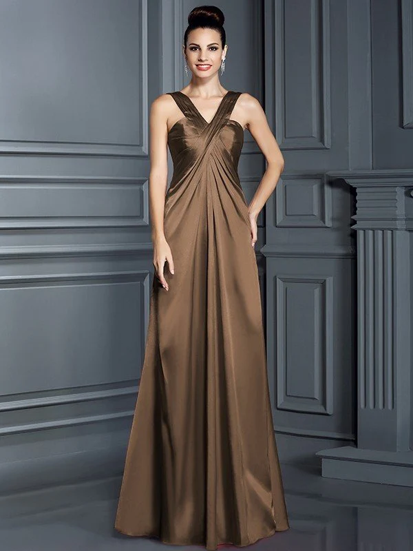 Charming Straps Sleeveless Long Bridesmaid Dresses - Image 4