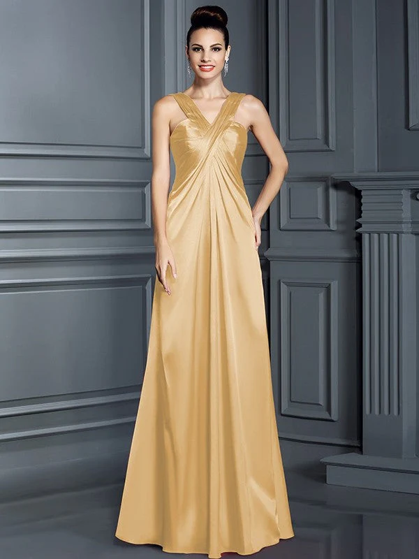Charming Straps Sleeveless Long Bridesmaid Dresses - Image 5