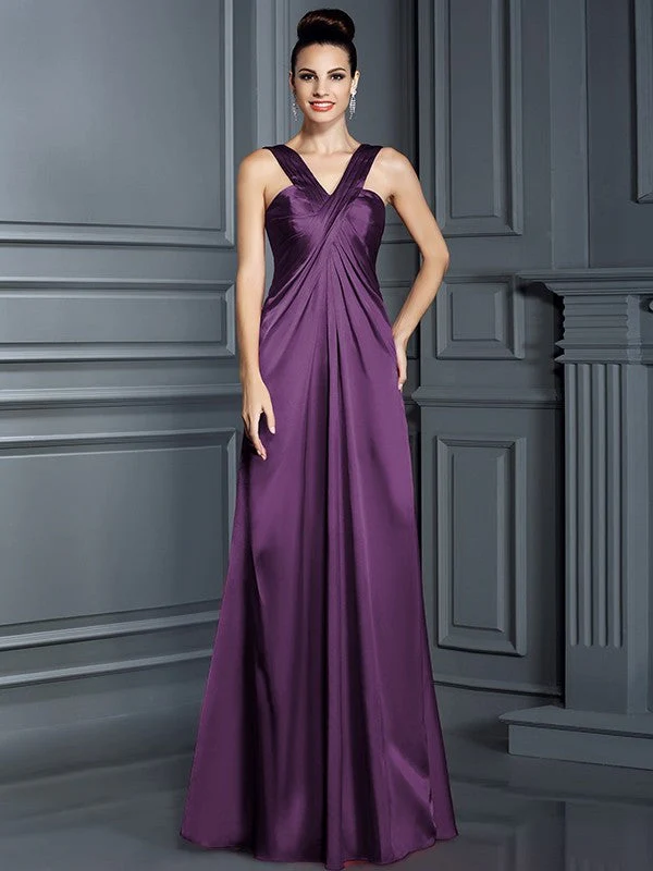 Charming Straps Sleeveless Long Bridesmaid Dresses - Image 7