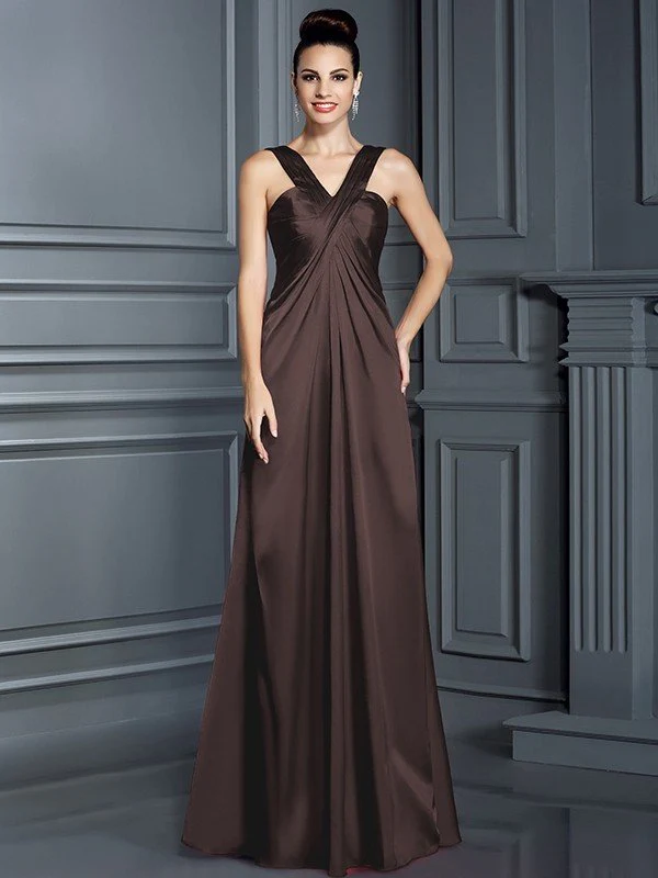 Charming Straps Sleeveless Long Bridesmaid Dresses - Image 8