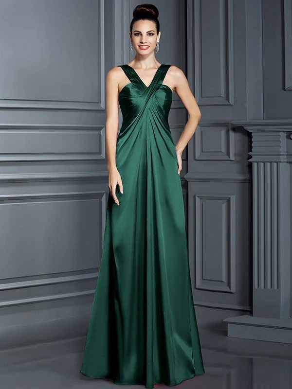 Charming Straps Sleeveless Long Bridesmaid Dresses - Image 9