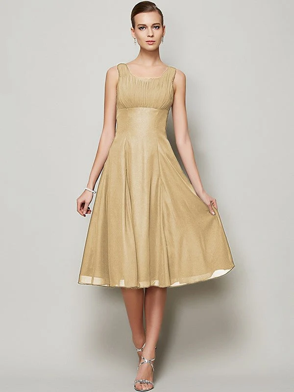 Charming Straps Sleeveless Pleats Short Chiffon Bridesmaid Dresses - Image 10