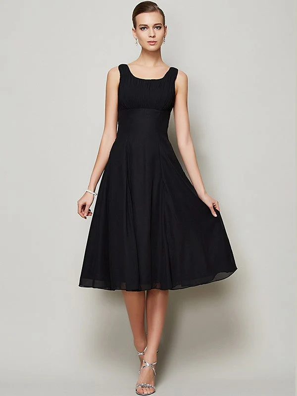 Charming Straps Sleeveless Pleats Short Chiffon Bridesmaid Dresses - Image 2