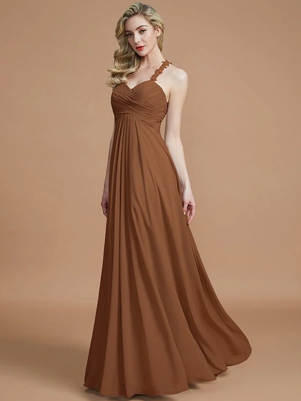 Gorgeous Sweetheart Sleeveless Ruched Chiffon Bridesmaid Dresses - Image 10