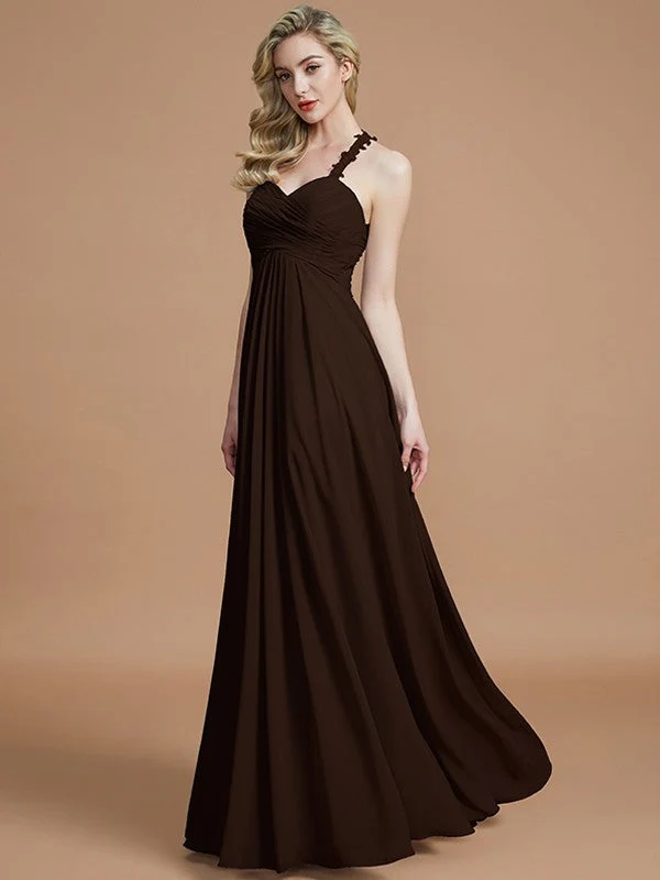 Gorgeous Sweetheart Sleeveless Ruched Chiffon Bridesmaid Dresses - Image 12