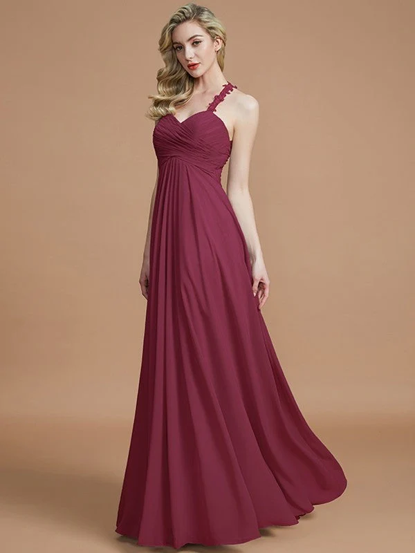 Gorgeous Sweetheart Sleeveless Ruched Chiffon Bridesmaid Dresses - Image 13