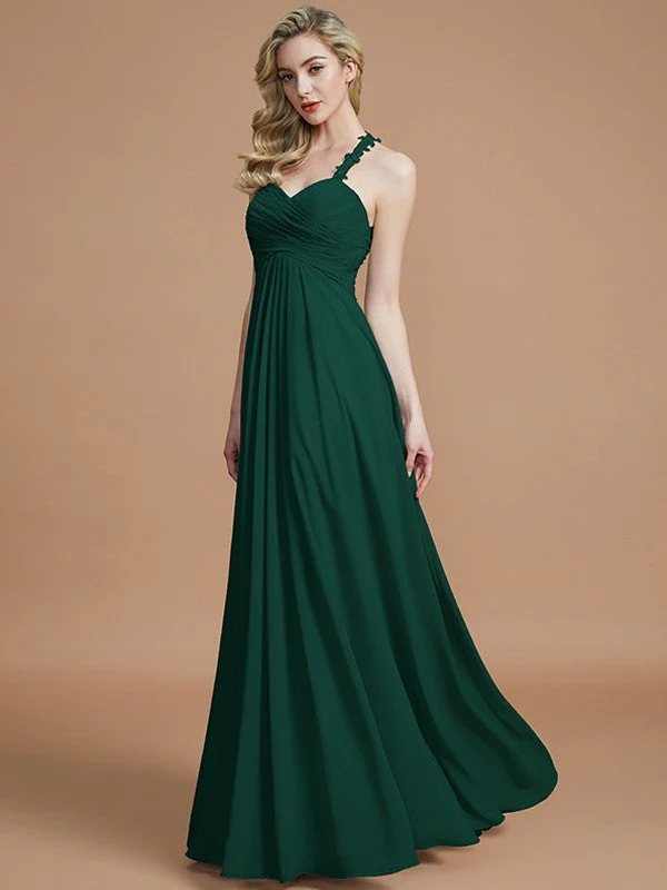 Gorgeous Sweetheart Sleeveless Ruched Chiffon Bridesmaid Dresses - Image 15