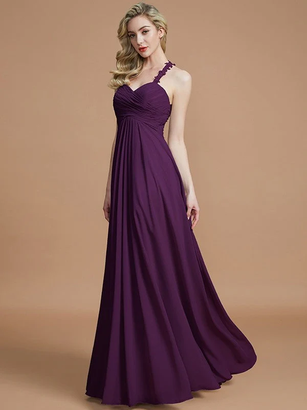 Gorgeous Sweetheart Sleeveless Ruched Chiffon Bridesmaid Dresses - Image 19