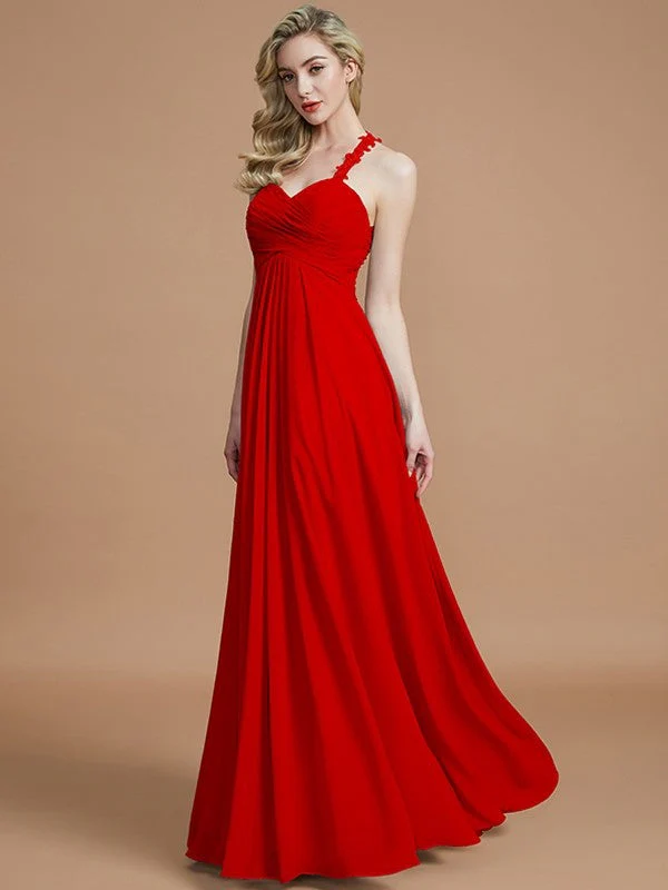 Gorgeous Sweetheart Sleeveless Ruched Chiffon Bridesmaid Dresses - Image 29