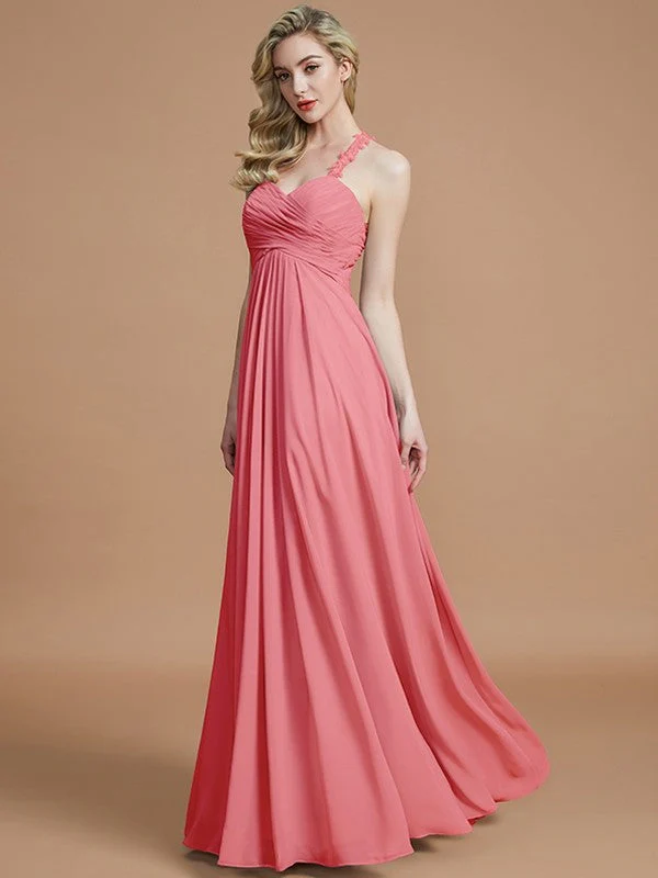 Gorgeous Sweetheart Sleeveless Ruched Chiffon Bridesmaid Dresses - Image 34