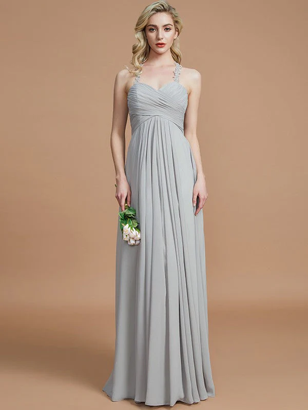 Gorgeous Sweetheart Sleeveless Ruched Chiffon Bridesmaid Dresses - Image 5