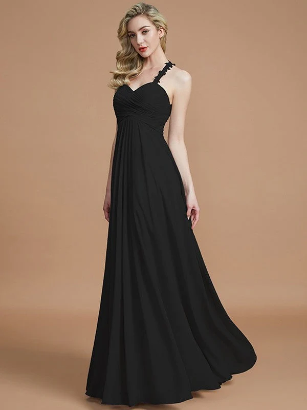 Gorgeous Sweetheart Sleeveless Ruched Chiffon Bridesmaid Dresses - Image 8