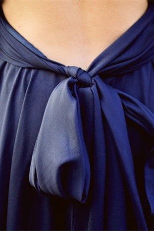 A-line Halter V-neck Floor Length Chiffon Backless Evening Dress - Image 6