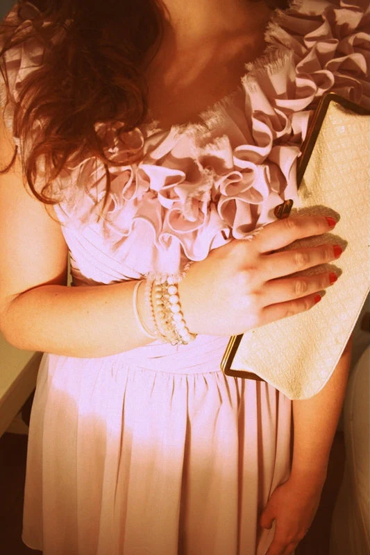 A-line Off-the-shoulder Knee Length Chiffon Bridesmaid Dress - Image 9