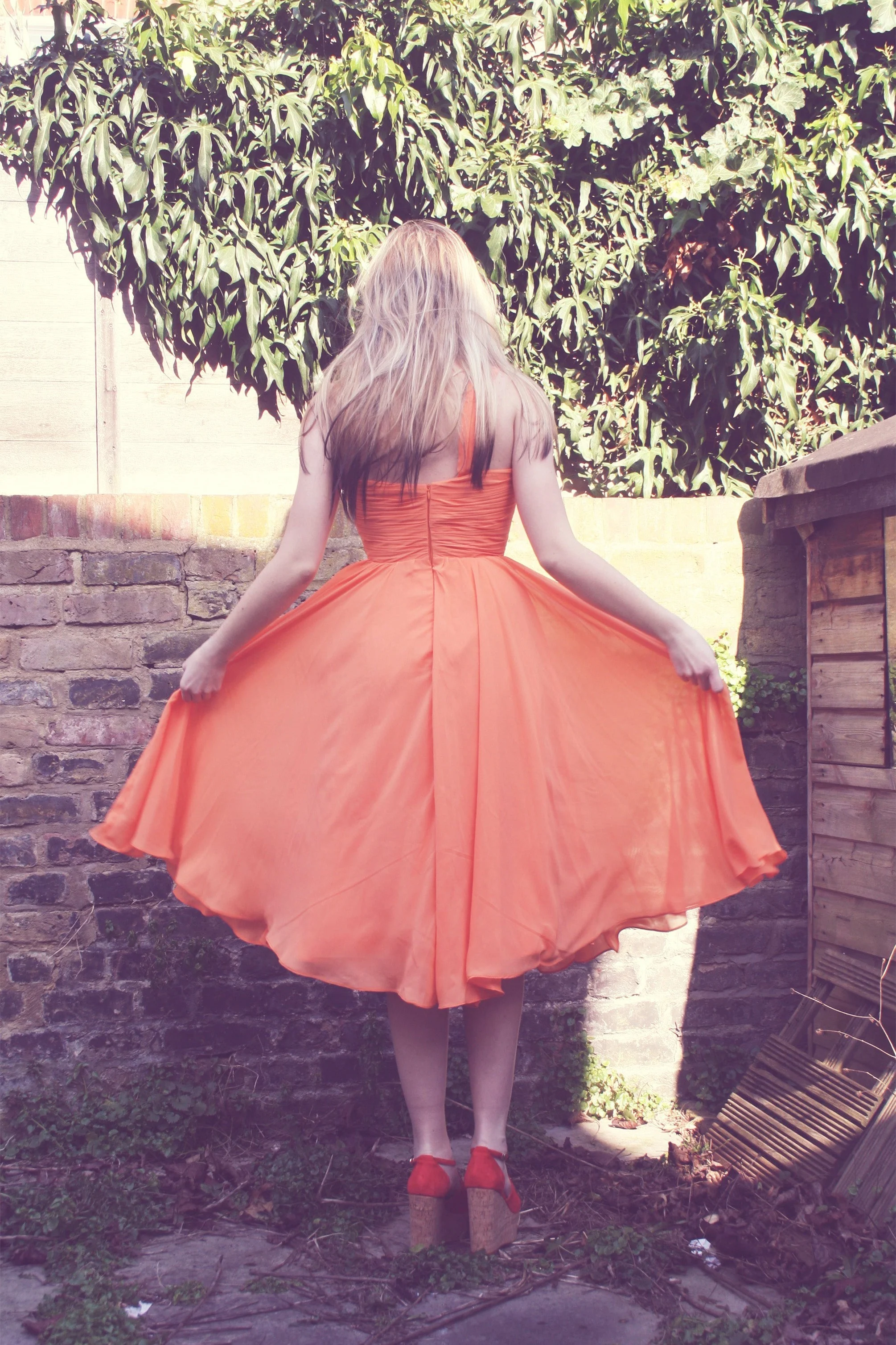 A-line One-shoulder Sweetheart Knee Length Chiffon Homecoming Dress - Image 2