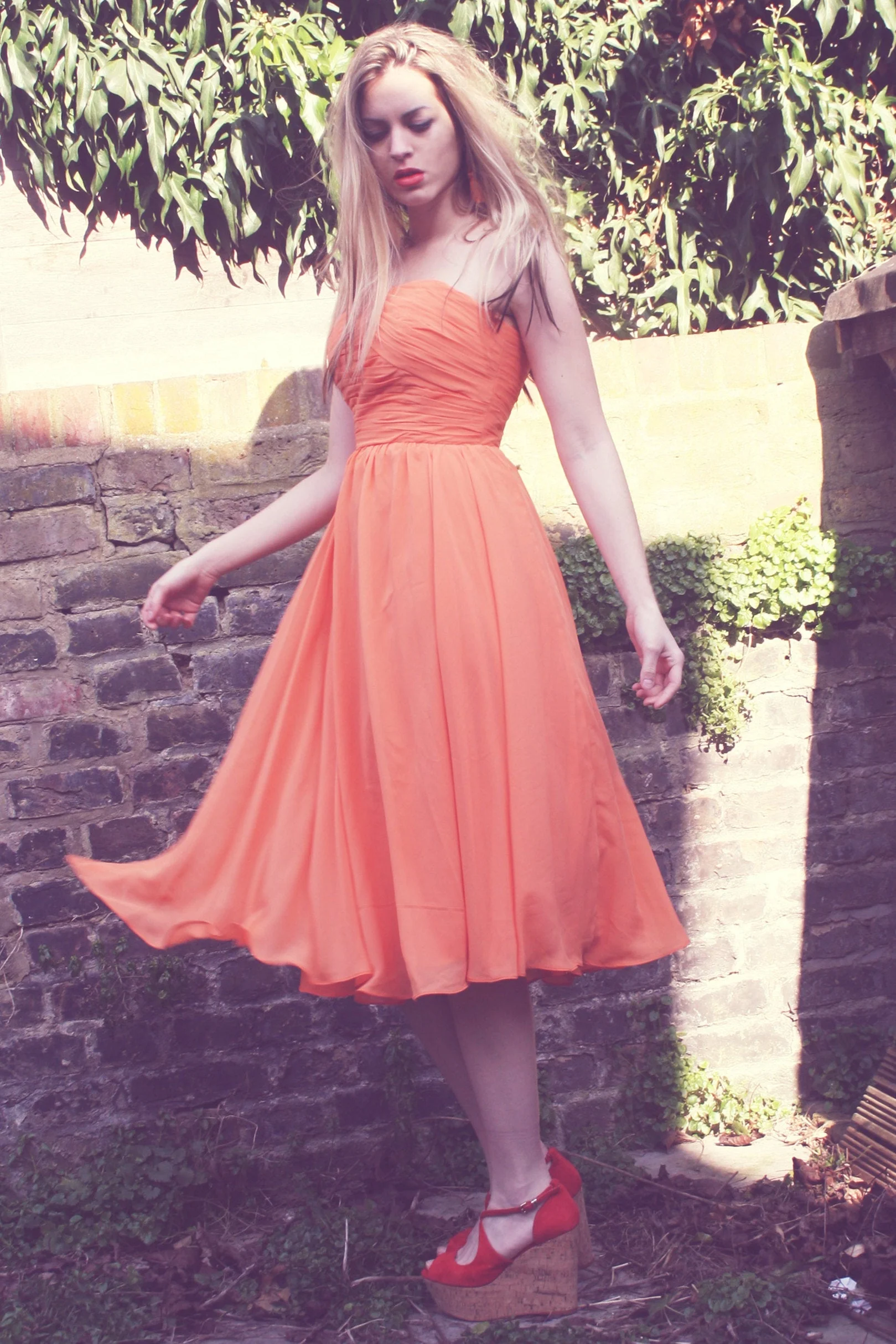 A-line One-shoulder Sweetheart Knee Length Chiffon Homecoming Dress - Image 3