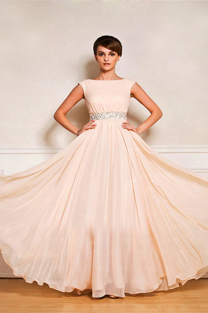A-line short sleeves applique floor length mother's dress - Image 2