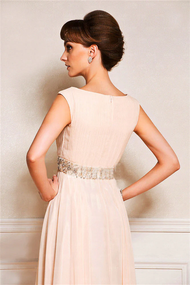 A-line short sleeves applique floor length mother's dress - Image 3