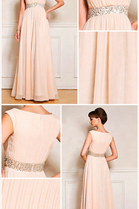 A-line short sleeves applique floor length mother's dress - Image 4