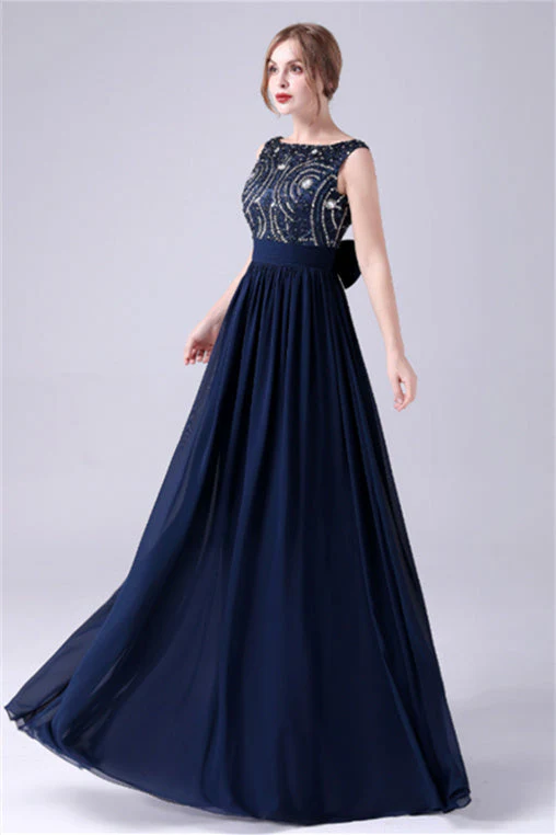 A-Line sleeveless Ankle-length Sequined beading Flower mother's dress - Image 5