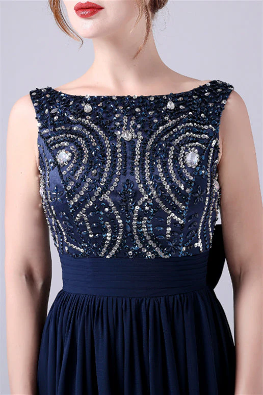 A-Line sleeveless Ankle-length Sequined beading Flower mother's dress - Image 6
