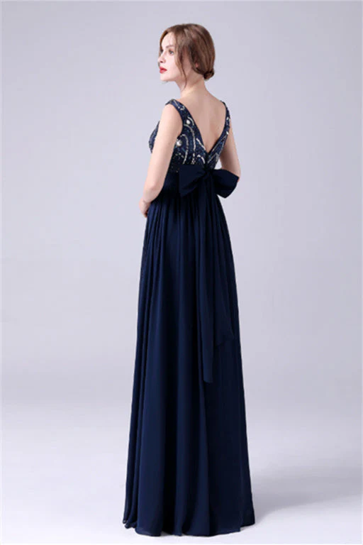 A-Line sleeveless Ankle-length Sequined beading Flower mother's dress - Image 7