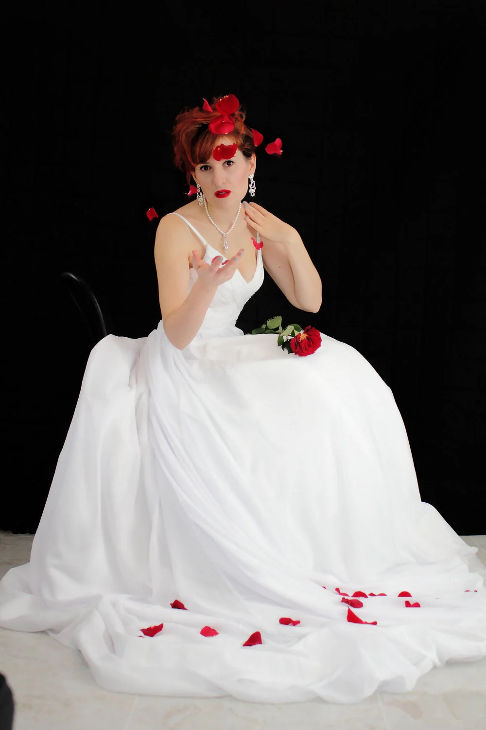 A-line Spaghetti Strap Floor Length Chapel Tulle Backless Wedding Dress - Image 5