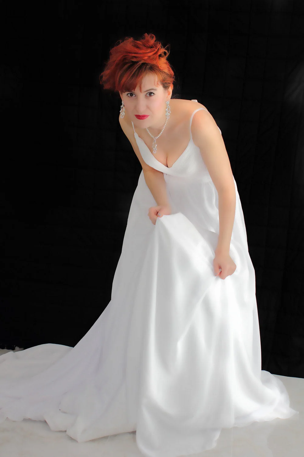 A-line Spaghetti Strap Floor Length Chapel Tulle Backless Wedding Dress - Image 6