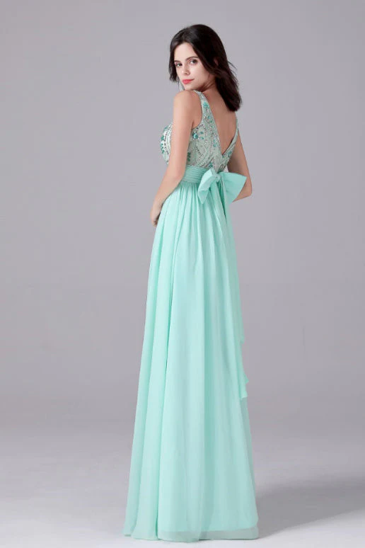 A-Line strap Bateau Ankle-length sleeveless Backless mother's dress - Image 3