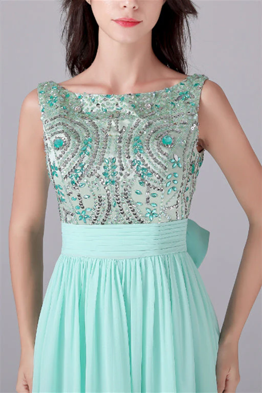 A-Line strap Bateau Ankle-length sleeveless Backless mother's dress - Image 5