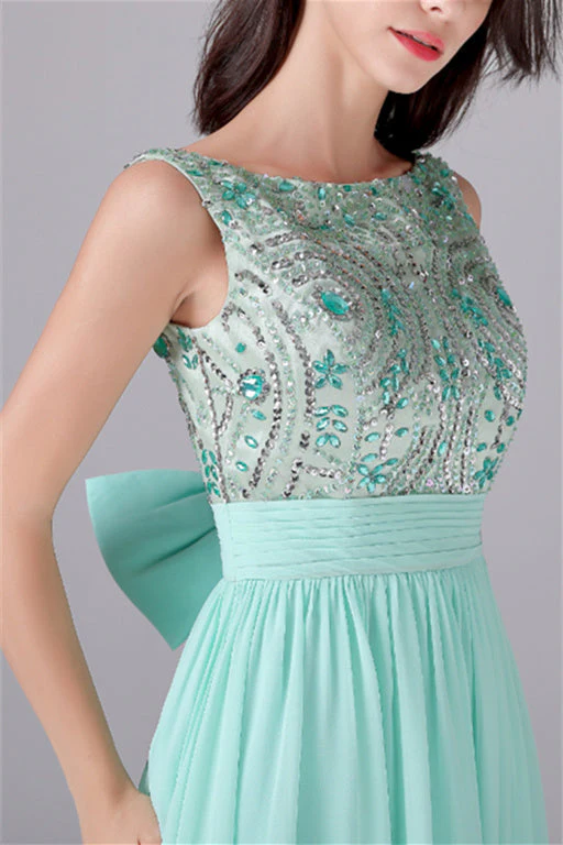 A-Line strap Bateau Ankle-length sleeveless Backless mother's dress - Image 6