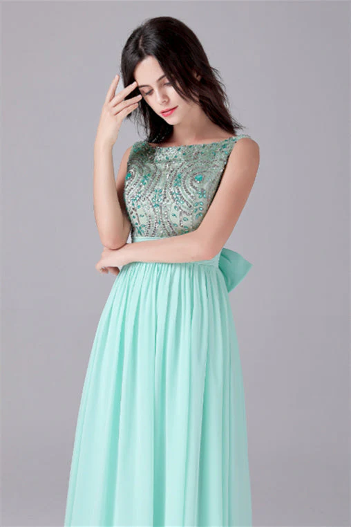A-Line strap Bateau Ankle-length sleeveless Backless mother's dress - Image 7