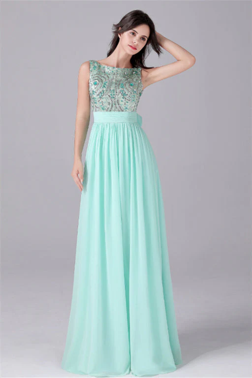 A-Line strap Bateau Ankle-length sleeveless Backless mother's dress - Image 8