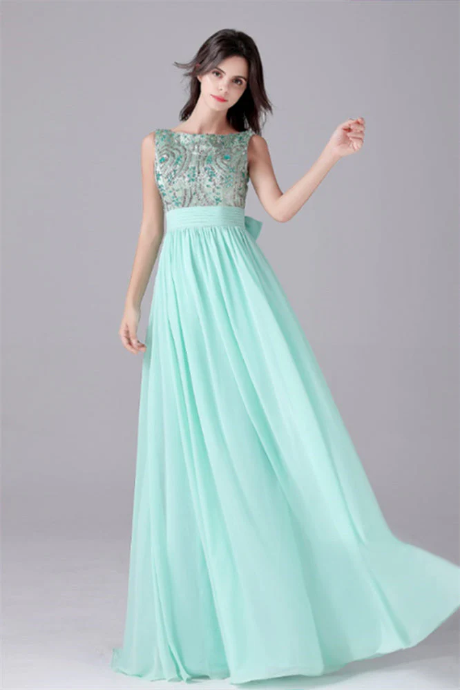 A-Line strap Bateau Ankle-length sleeveless Backless mother's dress - Image 9