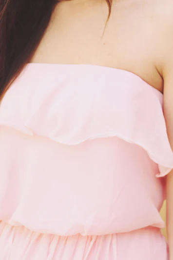 A-line Strapless Floor Length Chiffon Front Slit Prom Dress - Image 7