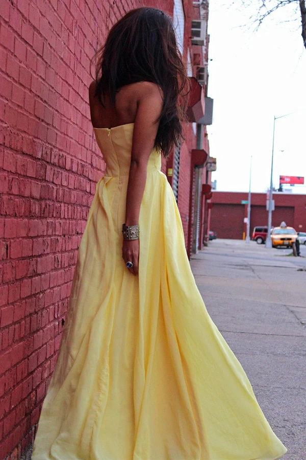 A-line Strapless Floor Length  Chiffon Sleeveless Glam Prom Dress - Image 2