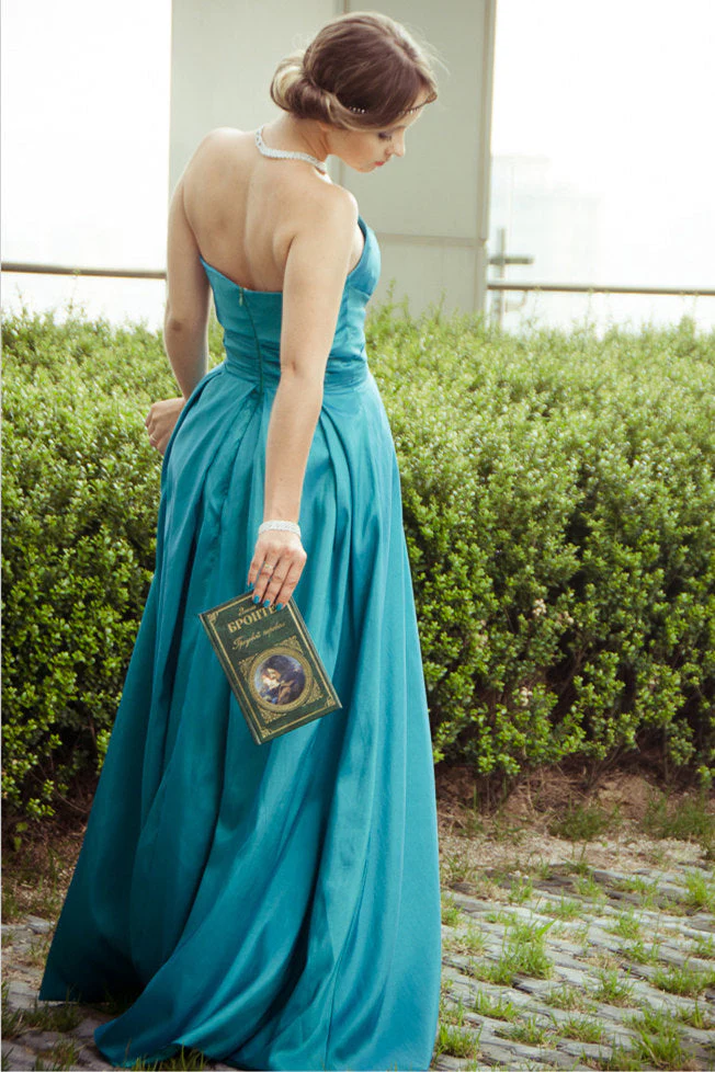 A-line Strapless Floor Length Sleeveless Chiffon Bridesmaid Dress - Image 2